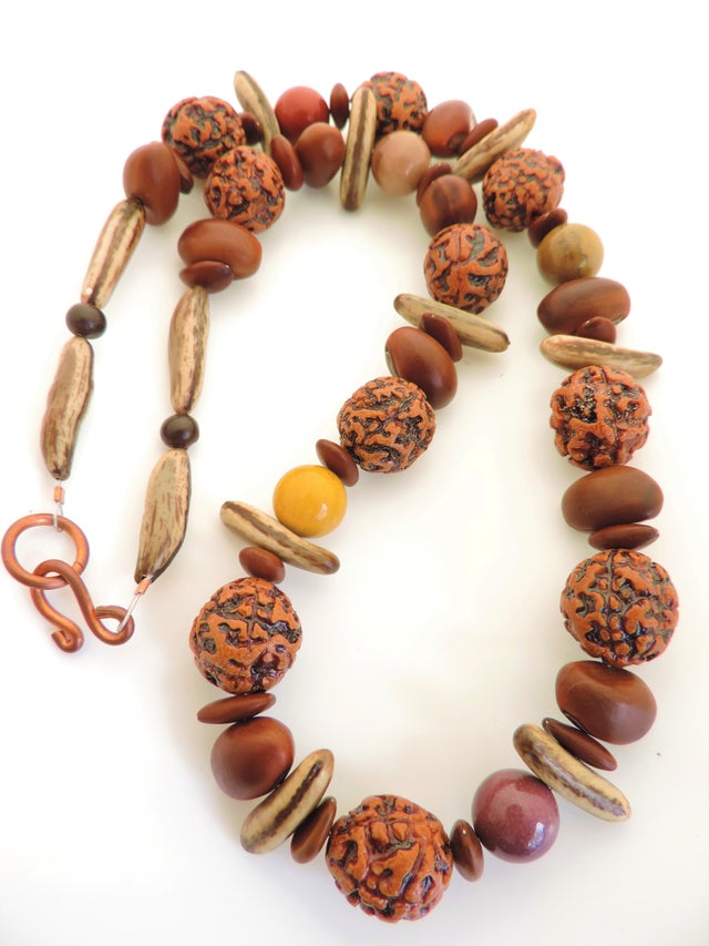 Mookiate Western Australian stone & Australian Hand-gathered seed Necklace